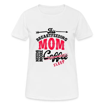 Breastfeeding Mom Mama Normalized Awareness - Women's Breathable T-Shirt - white - Front - AI Model Female 172 dark (172cm)