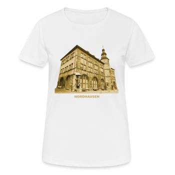 Mairie de Nordhausen Harz Thuringe Ville impériale - T-shirt respirant Femme - blanc - Devant - AI Model Female 172 dark (172cm)