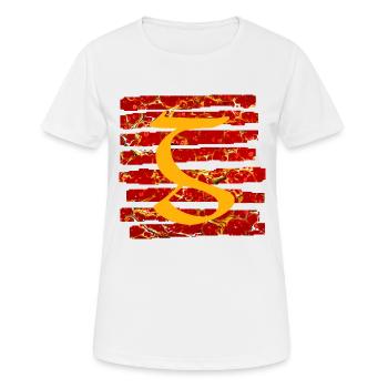 Bandes E 232 g - T-shirt respirant Femme - blanc - Devant - AI Model Female 172 dark (172cm)