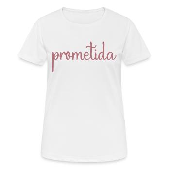 Prometida Fiancée Engagement Wedding Bride To Be - Women's Breathable T-Shirt - white - Front - AI Model Female 172 dark (172cm)