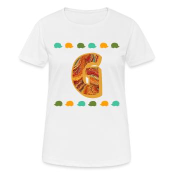 igel e 22 g - Frauen T-Shirt atmungsaktiv - Weiß - Vorne - AI Model Female 172 dark (172cm)