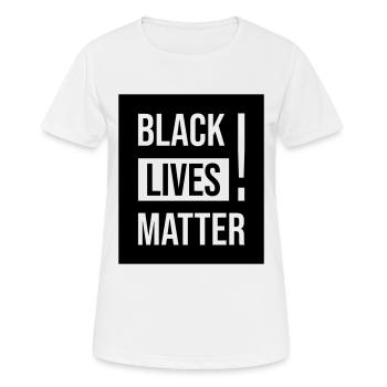 Chemise design Black Lives Matter - T-shirt respirant Femme - blanc - Devant - AI Model Female 172 dark (172cm)