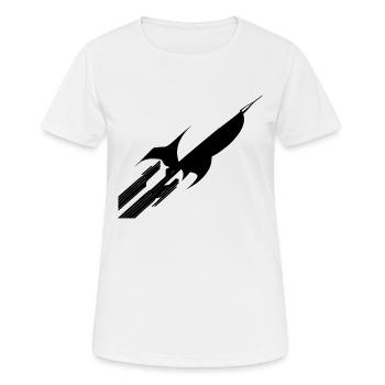 Fusée - T-shirt respirant Femme - blanc - Devant - AI Model Female 172 dark (172cm)