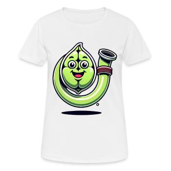 Lustiges Pod-Design im Gummischlauch-Stil - Frauen T-Shirt atmungsaktiv - Weiß - Vorne - AI Model Female 172 dark (172cm)