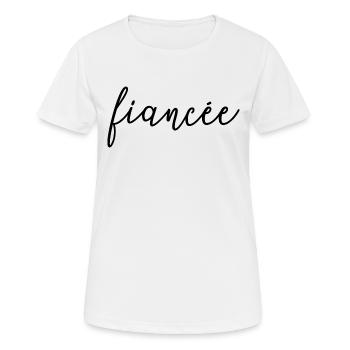 Verlobte passende Verlobung Hochzeit Flitterwochen - Frauen T-Shirt atmungsaktiv - Weiß - Vorne - AI Model Female 172 dark (172cm)