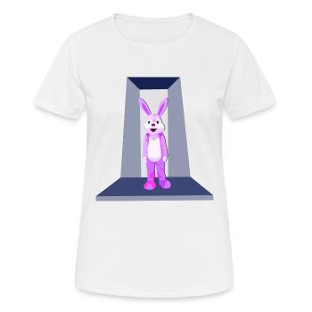 Lapin rose - T-shirt respirant Femme - blanc - Devant - AI Model Female 172 dark (172cm)