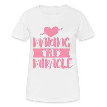 Making a miracle - Frauen T-Shirt atmungsaktiv - Weiß - Vorne - AI Model Female 172 dark (172cm)