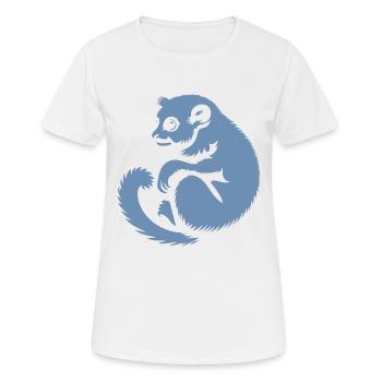 Loris Slowlori Silhouette Säugetier - Frauen T-Shirt atmungsaktiv - Weiß - Vorne - AI Model Female 172 dark (172cm)