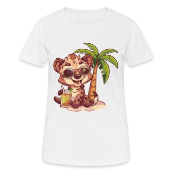 Hyena Summer Vacation - Women's Breathable T-Shirt - white - Front - AI Model Female 172 dark (172cm)