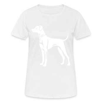 Silhouette de chien dogue allemand - T-shirt respirant Femme - blanc - Devant - AI Model Female 172 dark (172cm)
