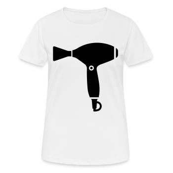 Seche cheveux - T-shirt respirant Femme - blanc - Devant - AI Model Female 172 dark (172cm)
