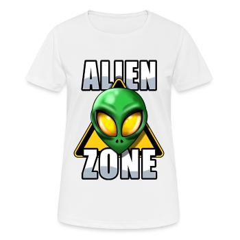 Alien Zone - Frauen T-Shirt atmungsaktiv - Weiß - Vorne - AI Model Female 172 dark (172cm)