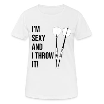 dart sexy target - Frauen T-Shirt atmungsaktiv - Weiß - Vorne - AI Model Female 172 dark (172cm)