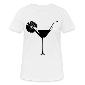 Boisson rafraîchissante - T-shirt respirant Femme - blanc - Devant - AI Model Female 172 dark (172cm)