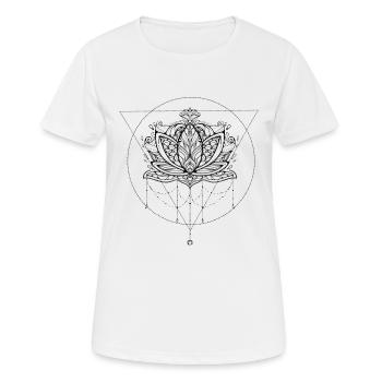 lotus - Women's Breathable T-Shirt - white - Front - AI Model Female 172 dark (172cm)