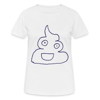 poop shitty Desing 32 - Frauen T-Shirt atmungsaktiv - Weiß - Vorne - AI Model Female 172 dark (172cm)