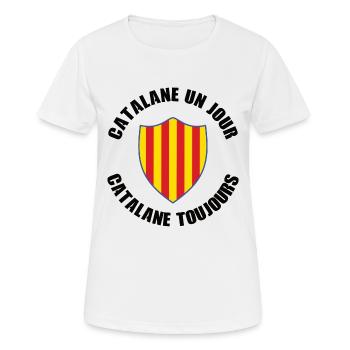 Catalane toujours - T-shirt respirant Femme - blanc - Devant - AI Model Female 172 dark (172cm)