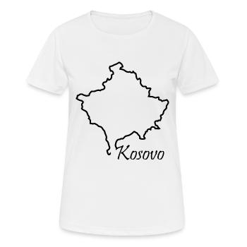 Kosovo - T-shirt respirant Femme - blanc - Devant - AI Model Female 172 dark (172cm)