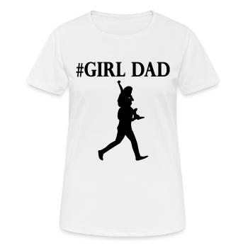 girl dad - T-shirt respirant Femme - blanc - Devant - AI Model Female 172 dark (172cm)