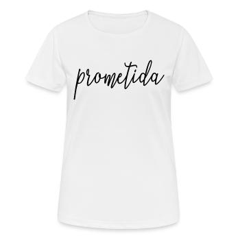 Prometida Fiancée Engagement Wedding Bride To Be - Women's Breathable T-Shirt - white - Front - AI Model Female 172 dark (172cm)