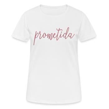 Prometida Fiancée Engagement Wedding Bride To Be - Women's Breathable T-Shirt - white - Front - AI Model Female 172 dark (172cm)
