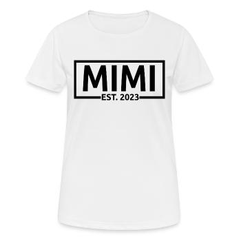 2023, Grand-mère en devenir, révélation de grossesse - T-shirt respirant Femme - blanc - Devant - AI Model Female 172 dark (172cm)