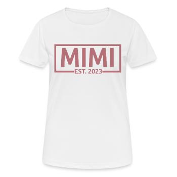 2023, Grand-mère en devenir, révélation de grossesse - T-shirt respirant Femme - blanc - Devant - AI Model Female 172 dark (172cm)