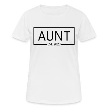Aunt Est. 2023, Soon To Be Aunt, Pregnancy Reveal - Women's Breathable T-Shirt - white - Front - AI Model Female 172 dark (172cm)