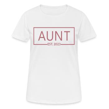 Aunt Est. 2023, Soon To Be Aunt, Pregnancy Reveal - Women's Breathable T-Shirt - white - Front - AI Model Female 172 dark (172cm)