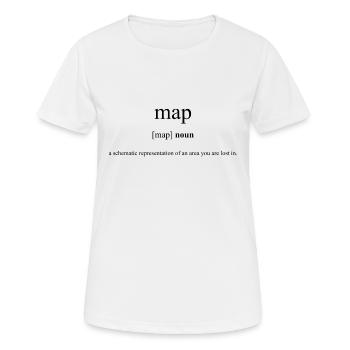 Carte (Carte) Définition T-shirt Unisexe - T-shirt respirant Femme - blanc - Devant - AI Model Female 172 dark (172cm)