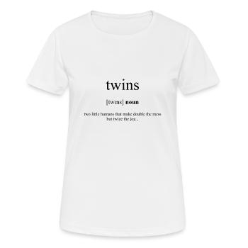Twins (Zwilling) Definition Dictionary - Frauen T-Shirt atmungsaktiv - Weiß - Vorne - AI Model Female 172 dark (172cm)