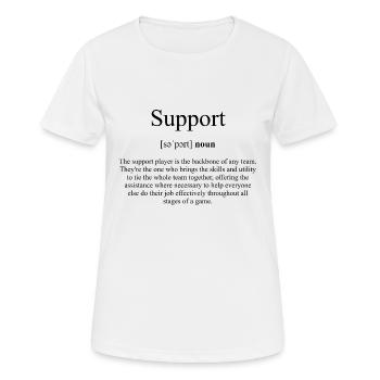 Support Definition Dictionary - Women's Breathable T-Shirt - white - Front - AI Model Female 172 dark (172cm)