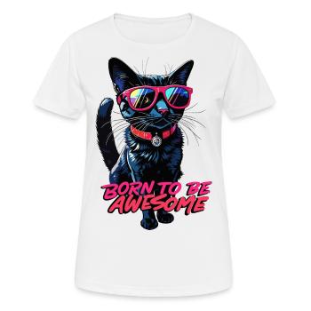 Geboren, um großartig zu sein - Frauen T-Shirt atmungsaktiv - Weiß - Vorne - AI Model Female 172 dark (172cm)