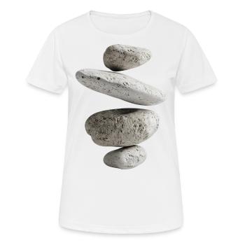Pierres - T-shirt respirant Femme - blanc - Devant - AI Model Female 172 dark (172cm)