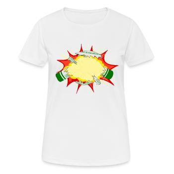Böller explose le feu d'artifice Pyro - T-shirt respirant Femme - blanc - Devant - AI Model Female 172 dark (172cm)