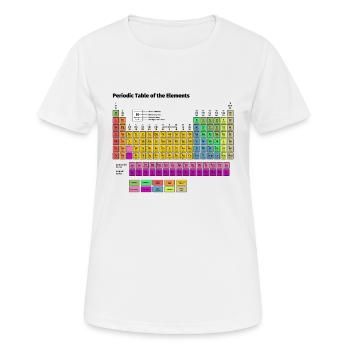 Tableau périodique des éléments - T-shirt respirant Femme - blanc - Devant - AI Model Female 172 dark (172cm)