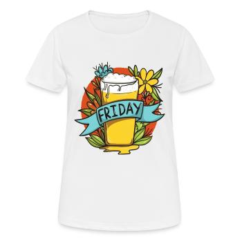 FRIDAY - Women's Breathable T-Shirt - white - Front - AI Model Female 172 dark (172cm)