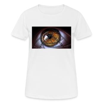 Eye with chains - Women's Breathable T-Shirt - white - Front - AI Model Female 172 dark (172cm)
