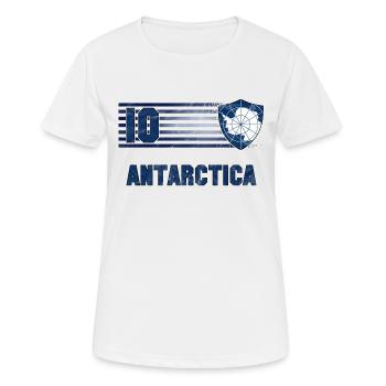 Antarktis Fußball Mannschaft - Frauen T-Shirt atmungsaktiv - Weiß - Vorne - AI Model Female 172 dark (172cm)