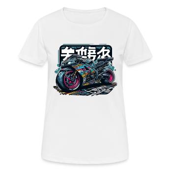 JDM Superbike - Frauen T-Shirt atmungsaktiv - Weiß - Vorne - AI Model Female 172 dark (172cm)