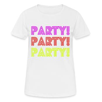 Party 1 - Frauen T-Shirt atmungsaktiv - Weiß - Vorne - AI Model Female 172 dark (172cm)