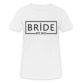 2023 Fiançailles Mariage Douche nuptiale - T-shirt respirant Femme - blanc - Devant - AI Model Female 172 dark (172cm)
