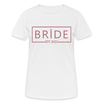 2023 Fiançailles Mariage Douche nuptiale - T-shirt respirant Femme - blanc - Devant - AI Model Female 172 dark (172cm)
