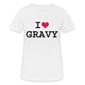 Ich liebe Gravy - Frauen T-Shirt atmungsaktiv - Weiß - Vorne - AI Model Female 172 dark (172cm)