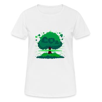 Bombe d'oxygène - T-shirt respirant Femme - blanc - Devant - AI Model Female 172 dark (172cm)