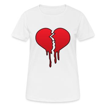 Le coeur brisé de - T-shirt respirant Femme - blanc - Devant - AI Model Female 172 dark (172cm)