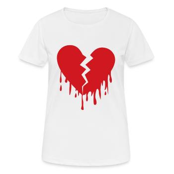 Le coeur brisé de - T-shirt respirant Femme - blanc - Devant - AI Model Female 172 dark (172cm)