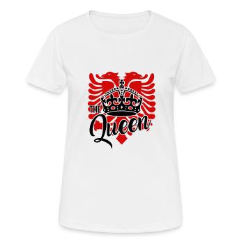 albanischer adler für eine albanische queen - Frauen T-Shirt atmungsaktiv - Weiß - Vorne - AI Model Female 172 dark (172cm)