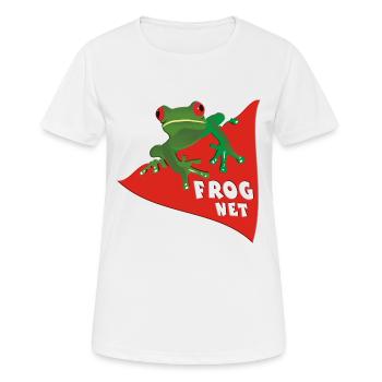 FROG net - Women's Breathable T-Shirt - white - Front - AI Model Female 172 dark (172cm)