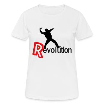 Revolution - Frauen T-Shirt atmungsaktiv - Weiß - Vorne - AI Model Female 172 dark (172cm)